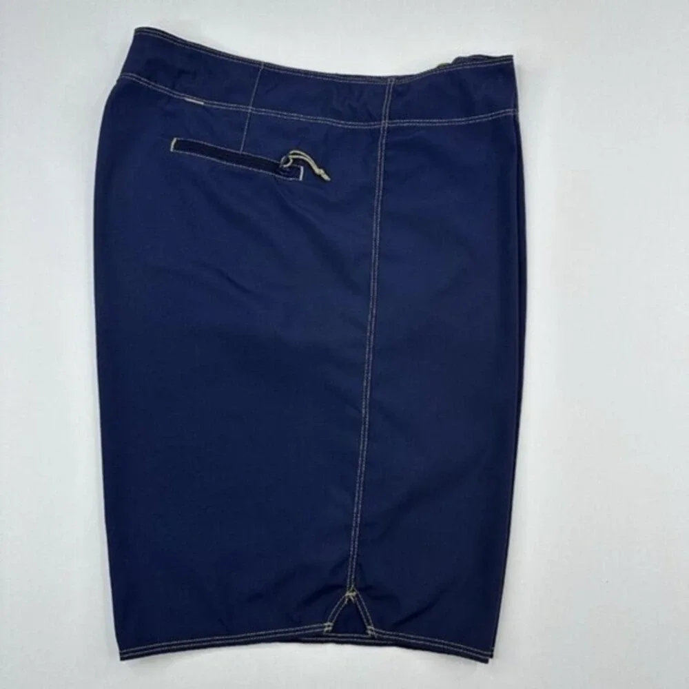 Patagonia Mens Board Shorts 30‎ Navy Blue Ripstop Swim Trunks Contrast Stitching